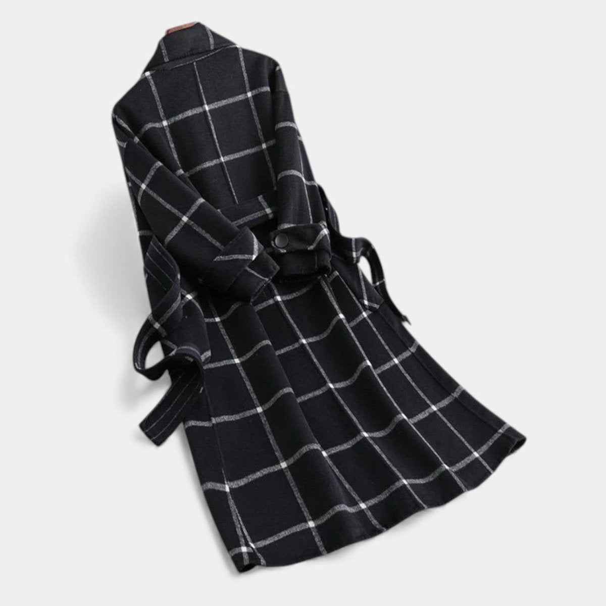 Adriana Plaid Winter Trench Coat