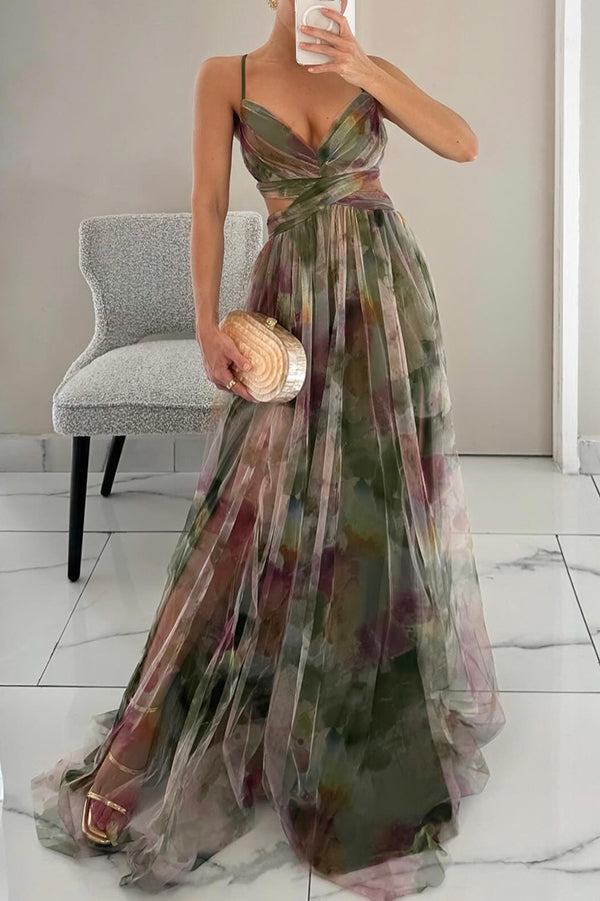 Celestia Print Maxi Dress