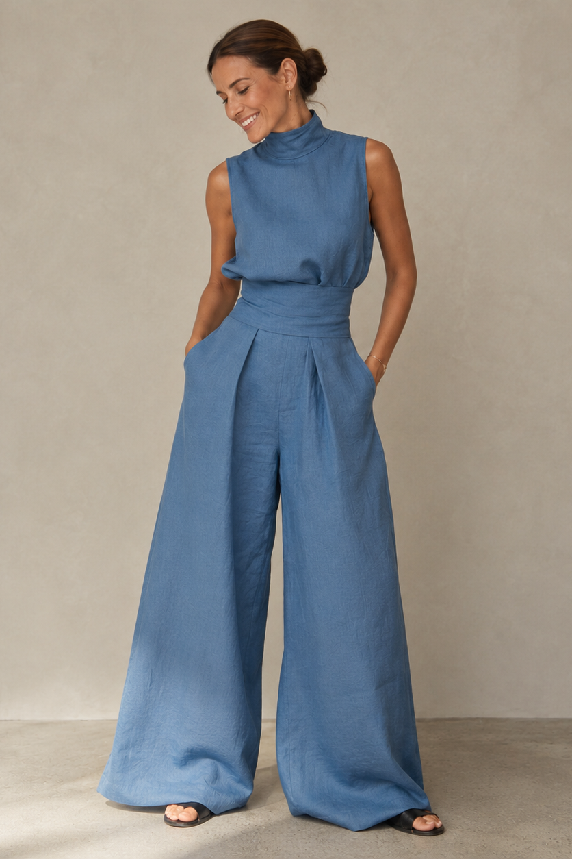 Quirine Wide-Leg Two-Piece Set