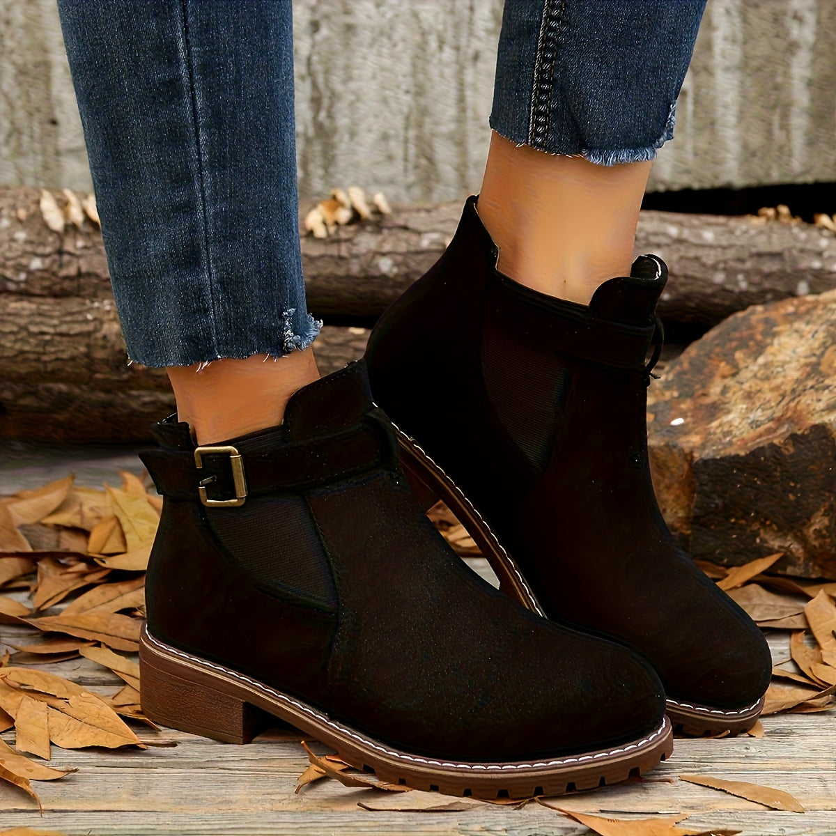 Sienna Buckle Chelsea Ankle Boots