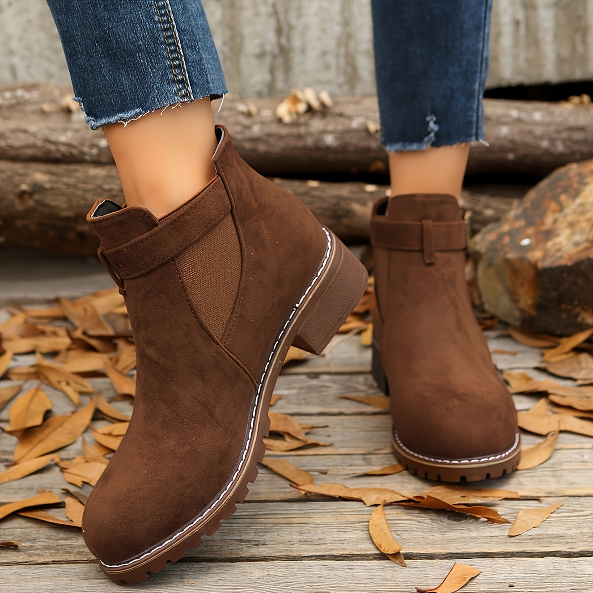 Sienna Buckle Chelsea Ankle Boots