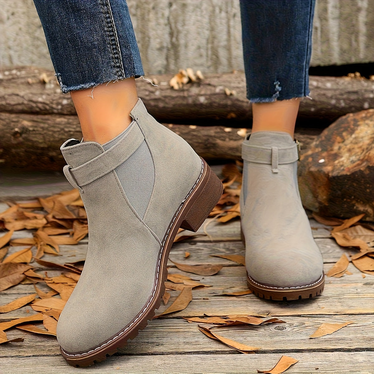 Sienna Buckle Chelsea Ankle Boots