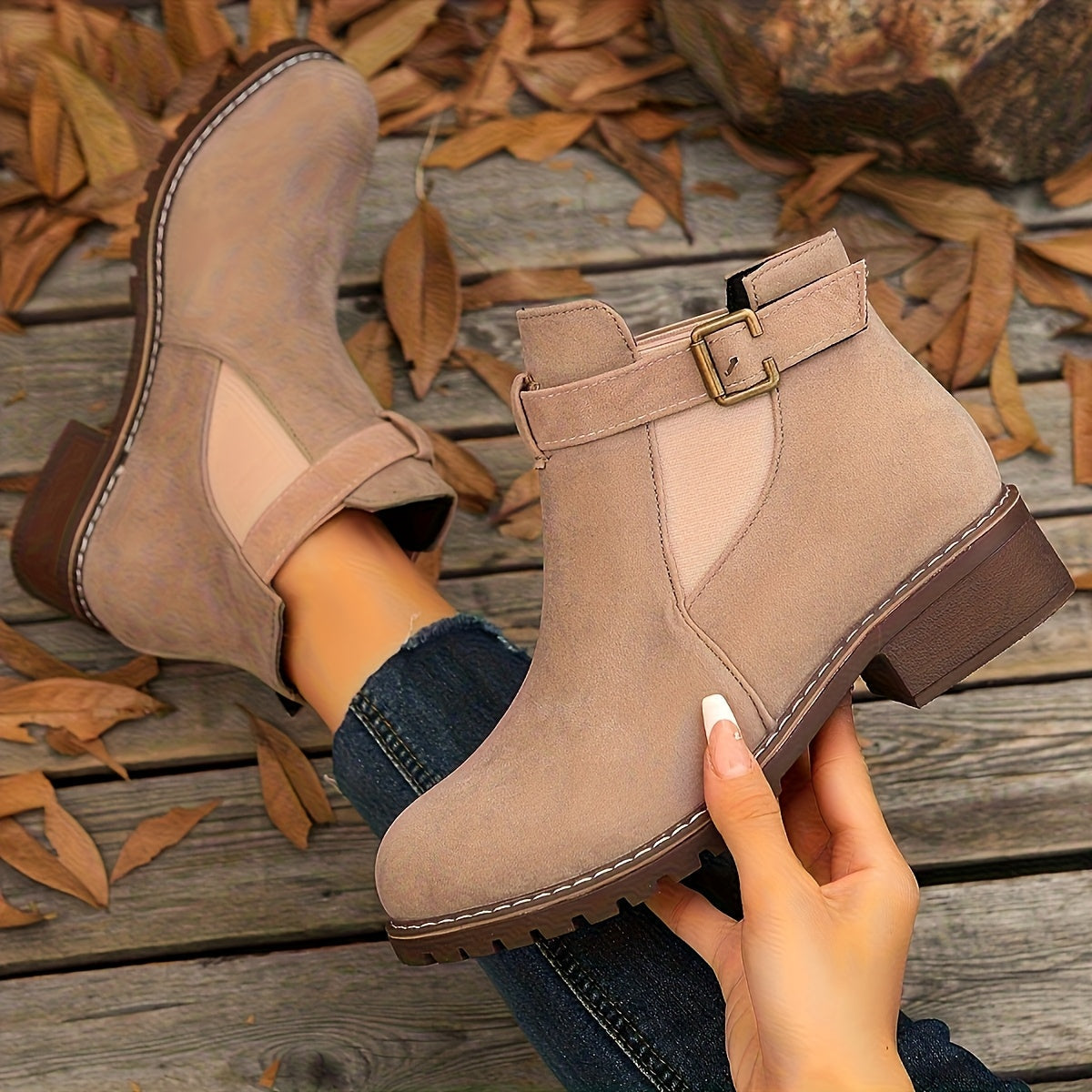 Sienna Buckle Chelsea Ankle Boots