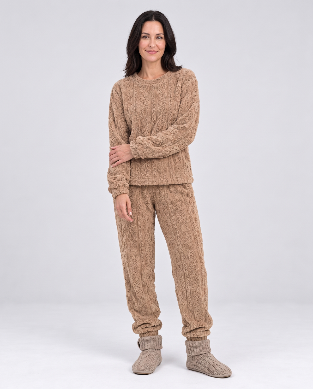 Pyjama Set – Olwen Thermal Fleece Cable Lounge Set