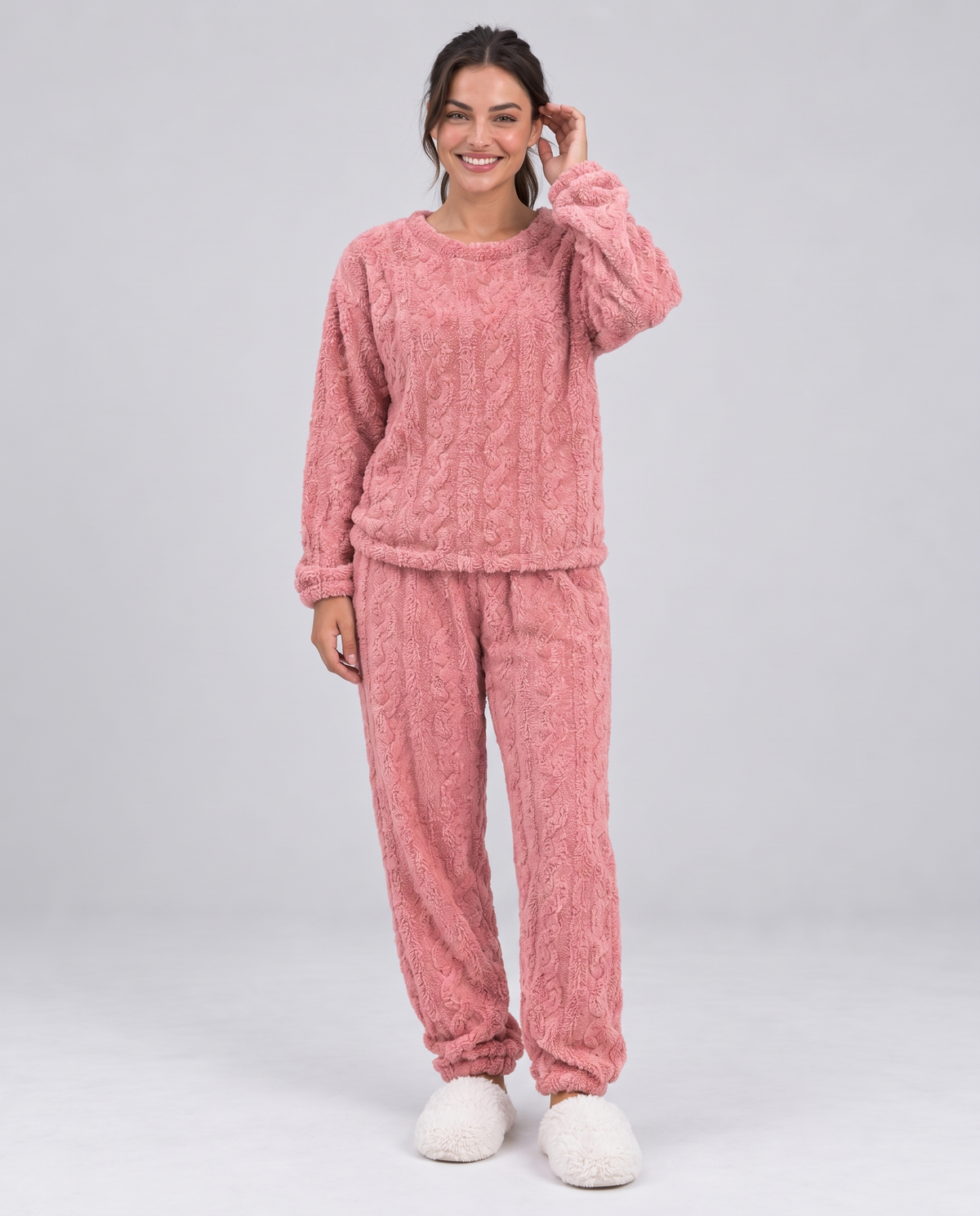 Pyjama Set – Olwen Thermal Fleece Cable Lounge Set