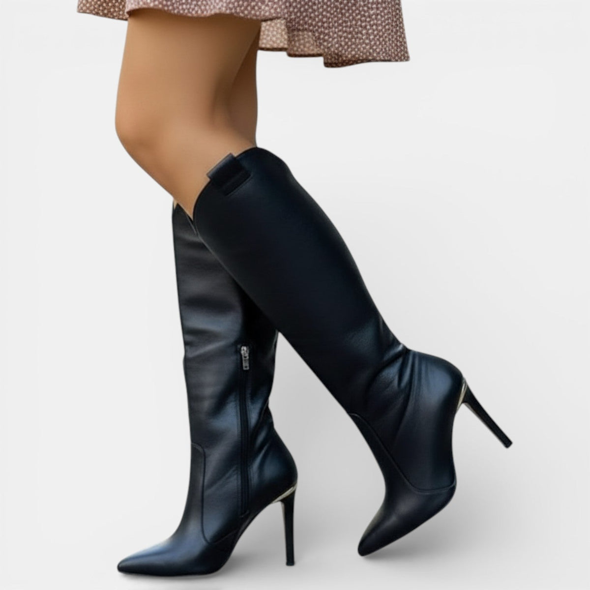 Valeria Mid-Calf Heeled Boots
