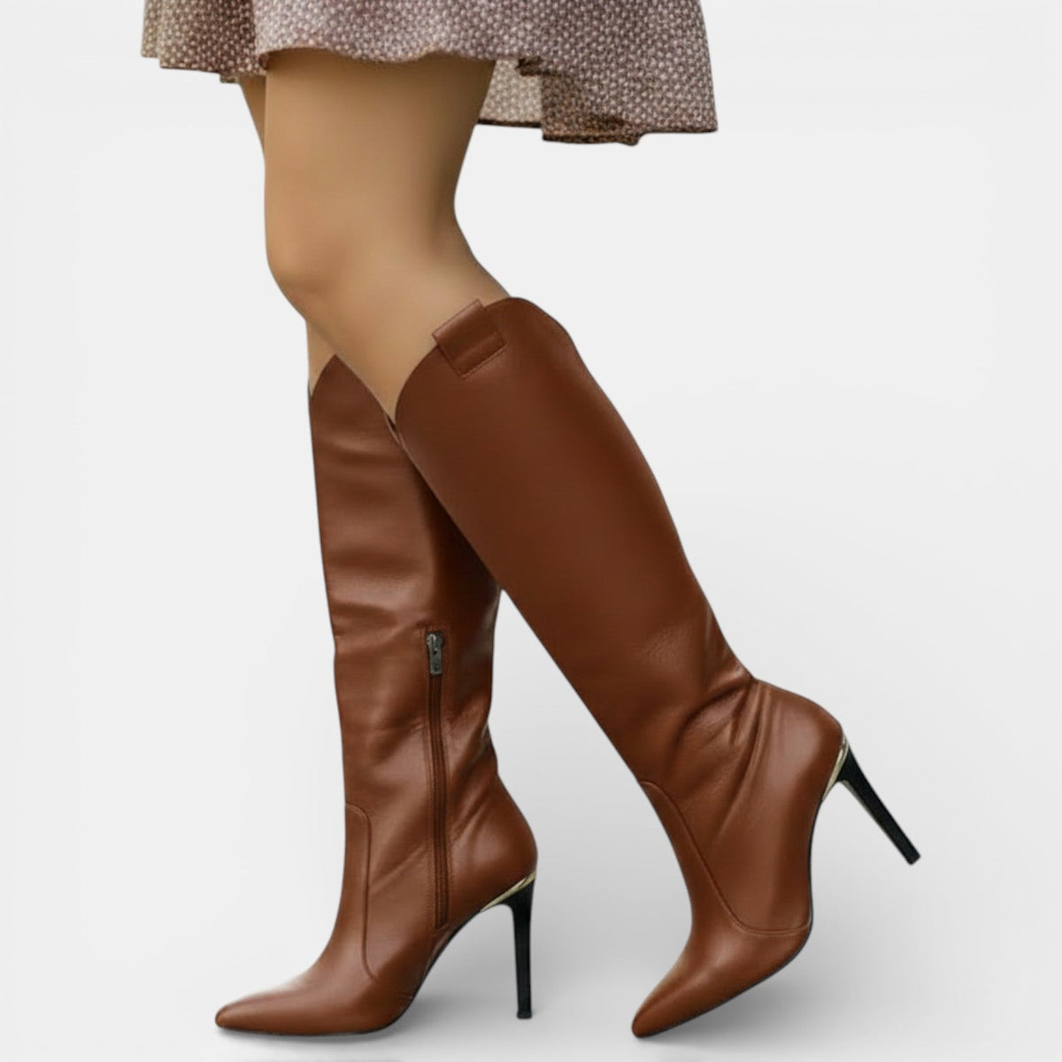 Valeria Mid-Calf Heeled Boots