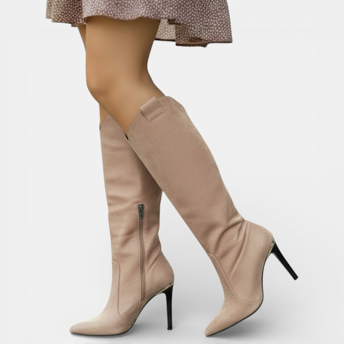 Valeria Mid-Calf Heeled Boots