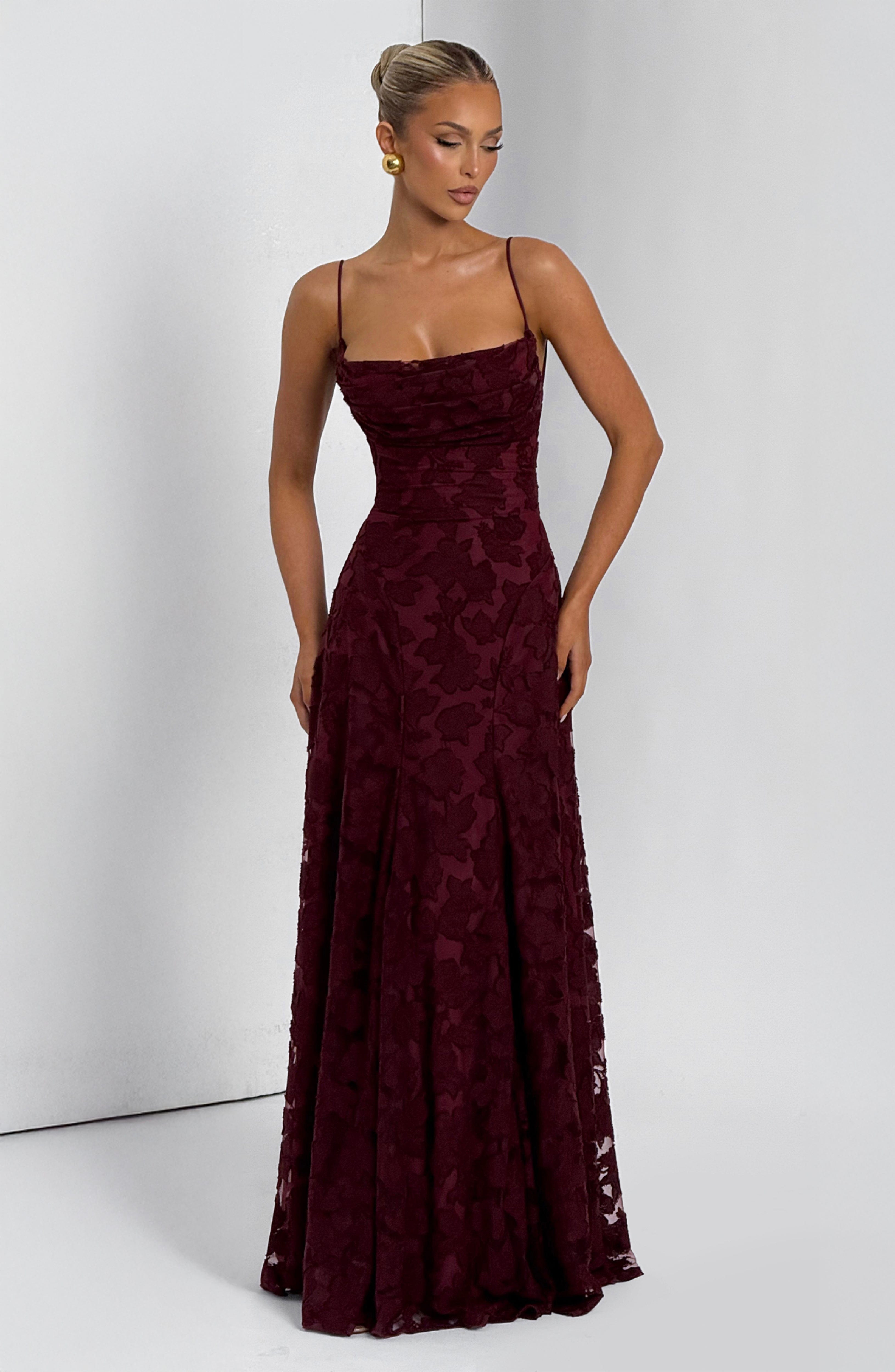 Rosalie Floral Cowl Neck Maxi Dress