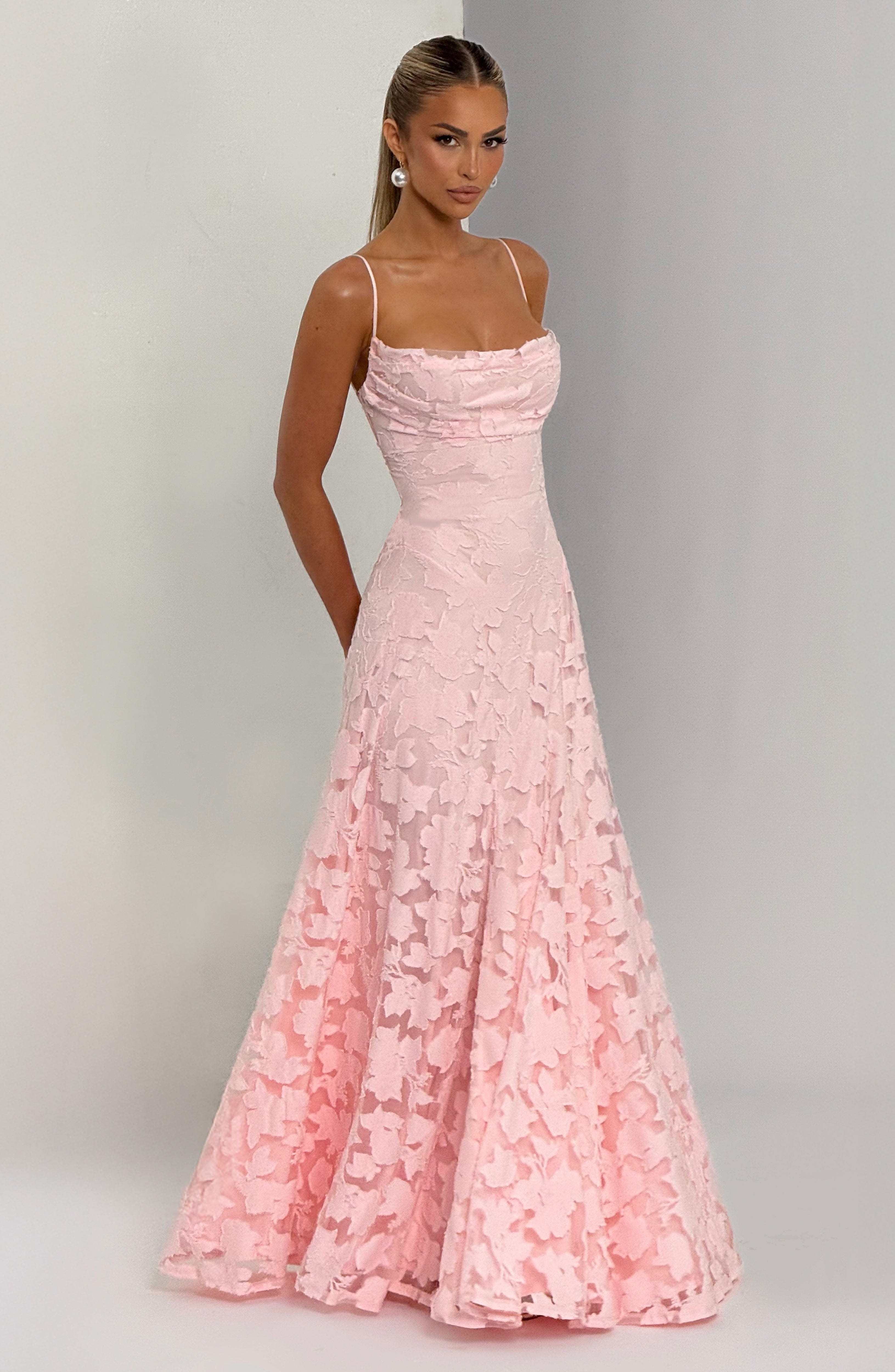Rosalie Floral Cowl Neck Maxi Dress