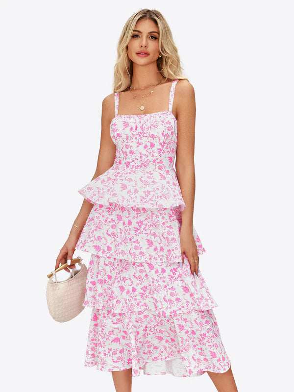 Elowen | Floral Cut-Out Midi Dress