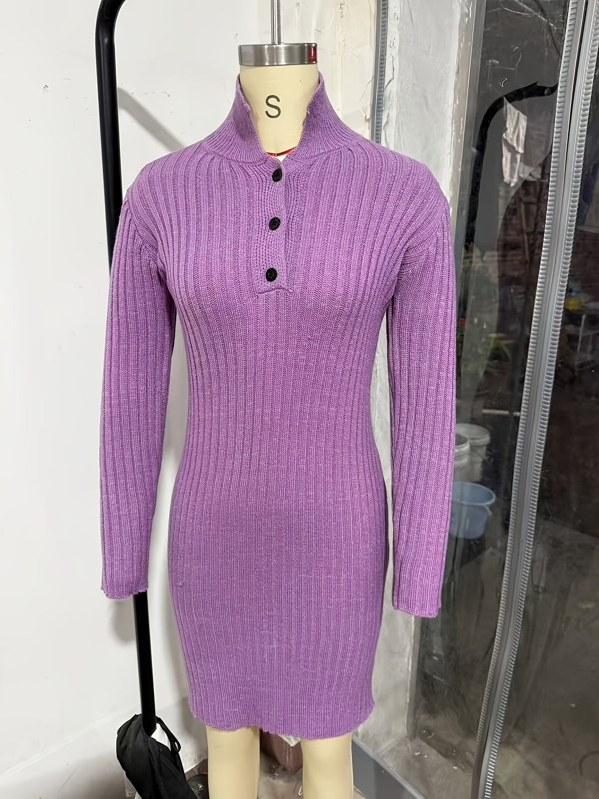 Amélie Ribbed Knit Midi Dress