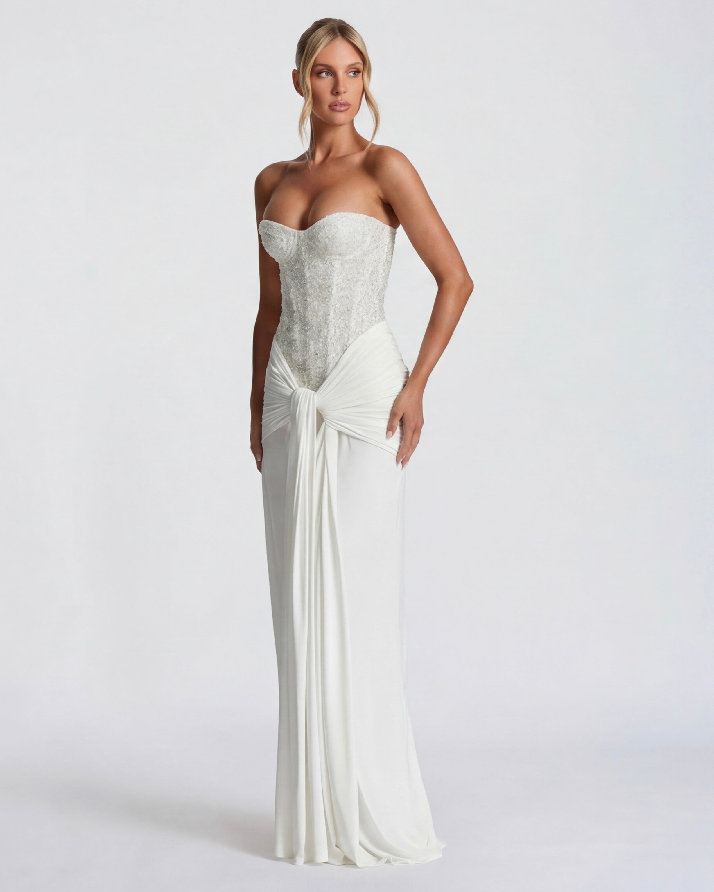 Carina Sequin Corset Maxi Dress