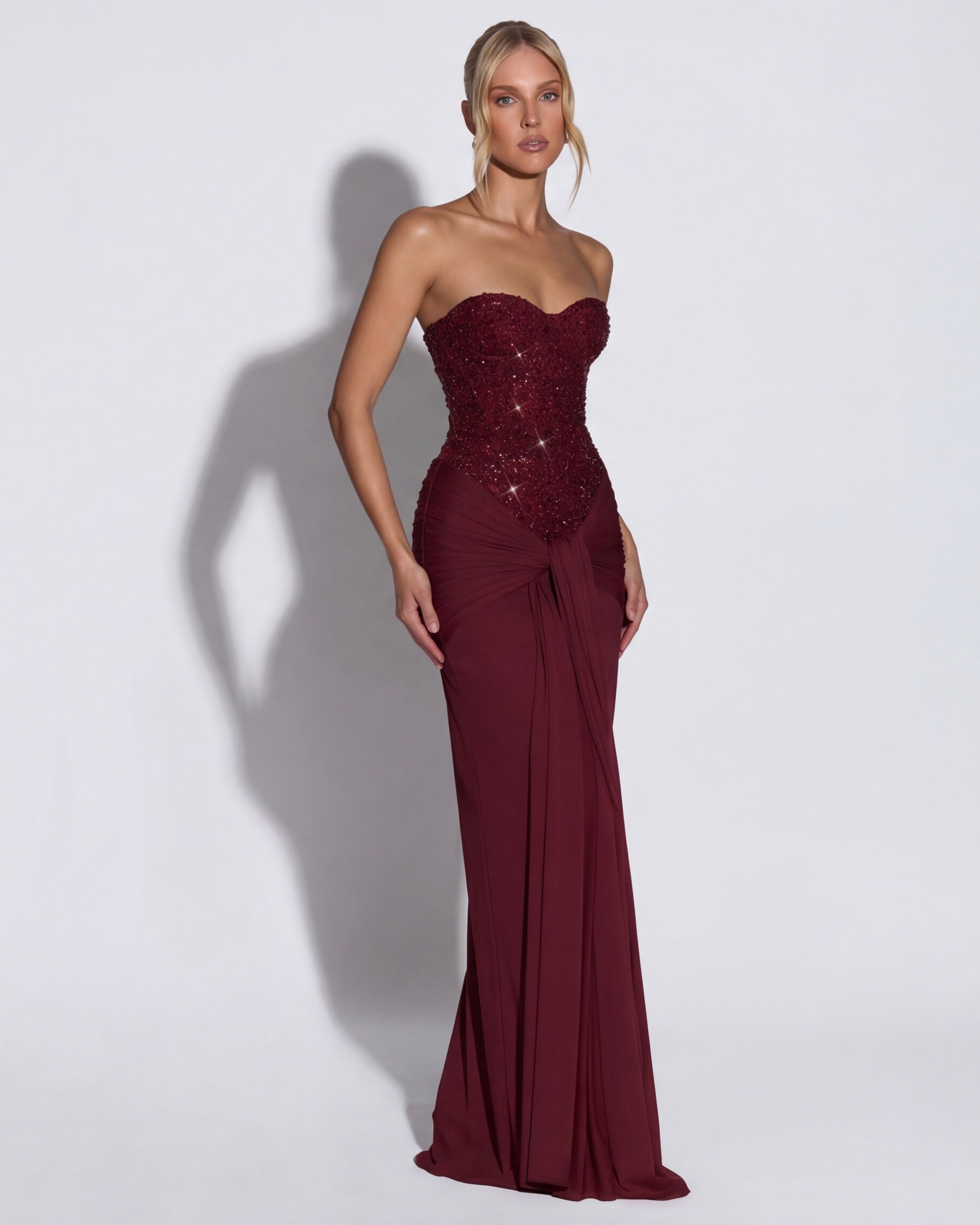 Carina Sequin Corset Maxi Dress