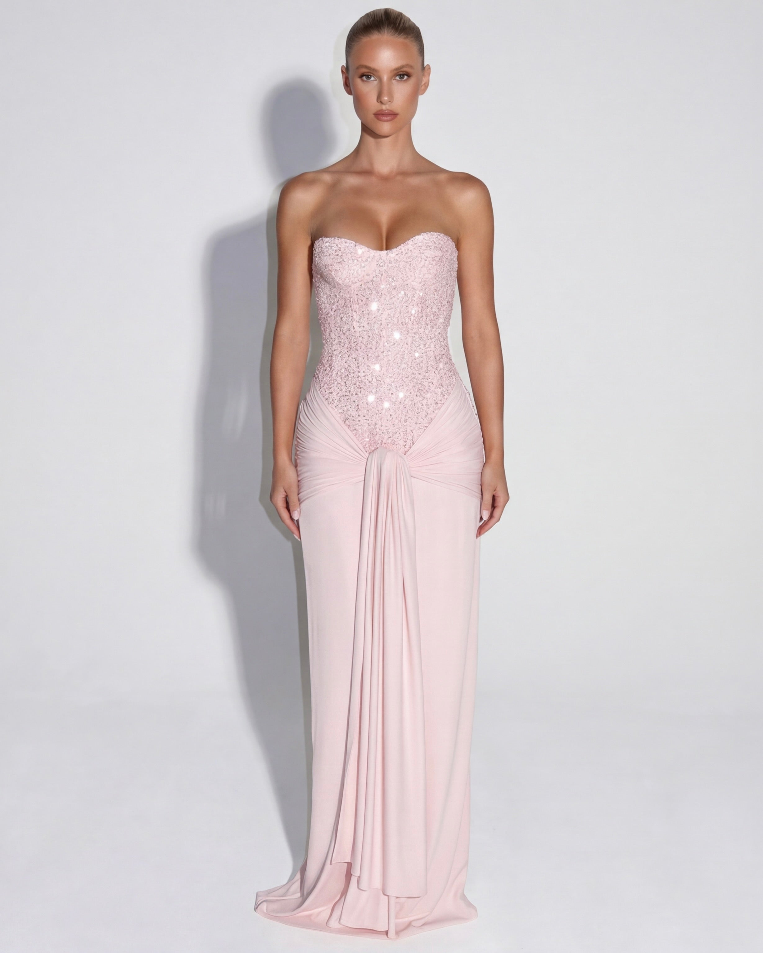 Carina Sequin Corset Maxi Dress