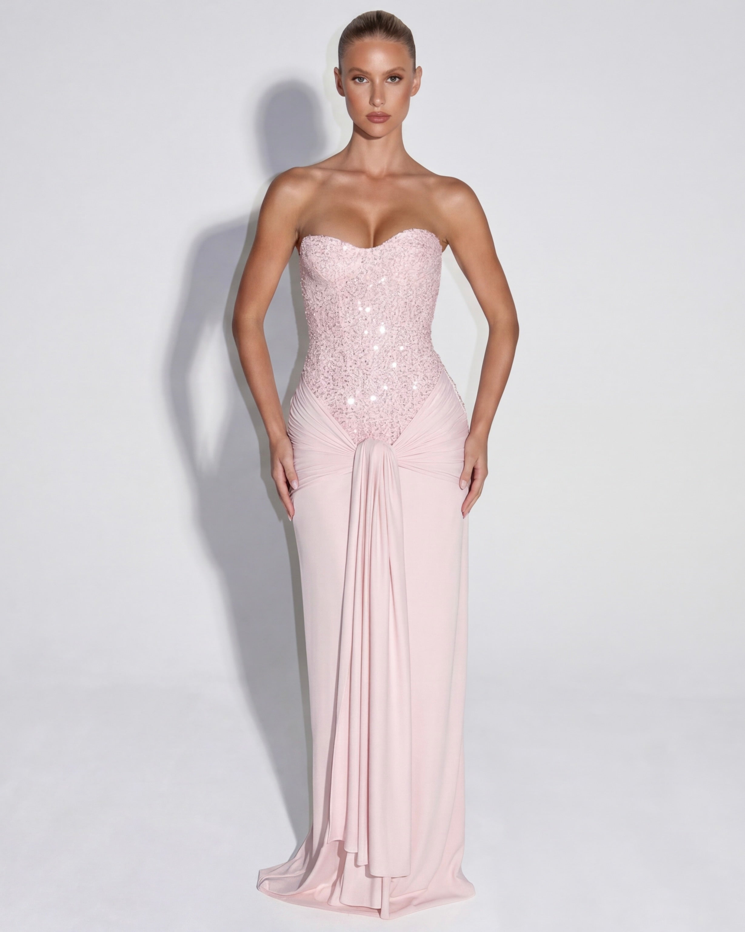 Carina Sequin Corset Maxi Dress