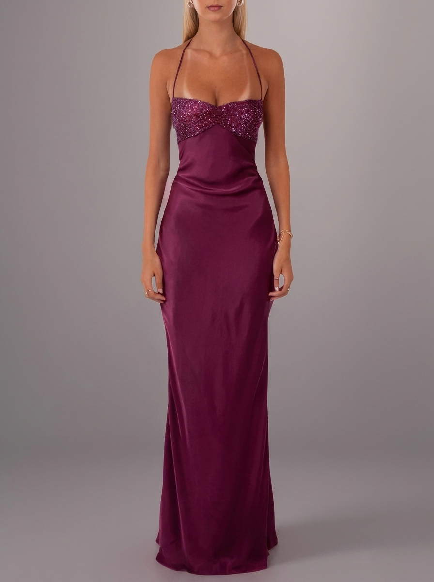 Eliana Sequin Off-Shoulder Maxi Dress