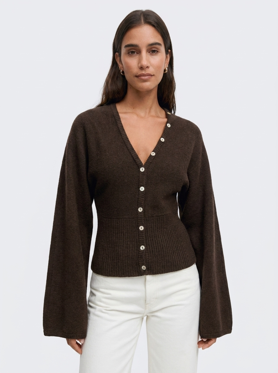 Emilia Ribbed Knit Cardigan