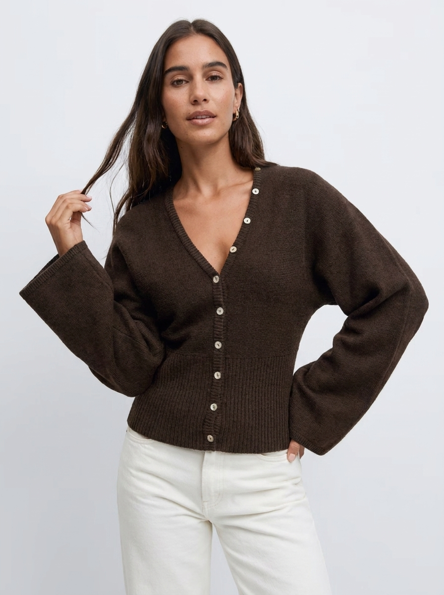 Emilia Ribbed Knit Cardigan