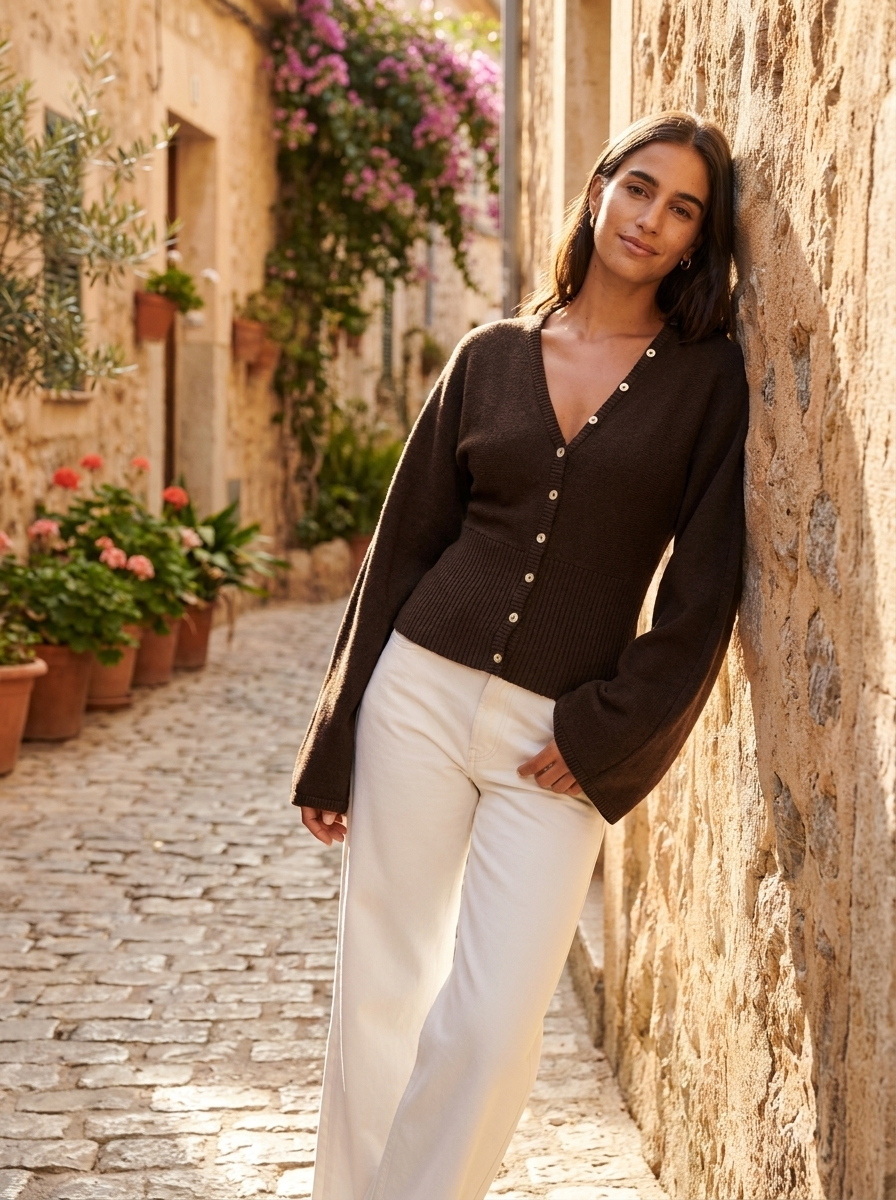 Emilia Ribbed Knit Cardigan