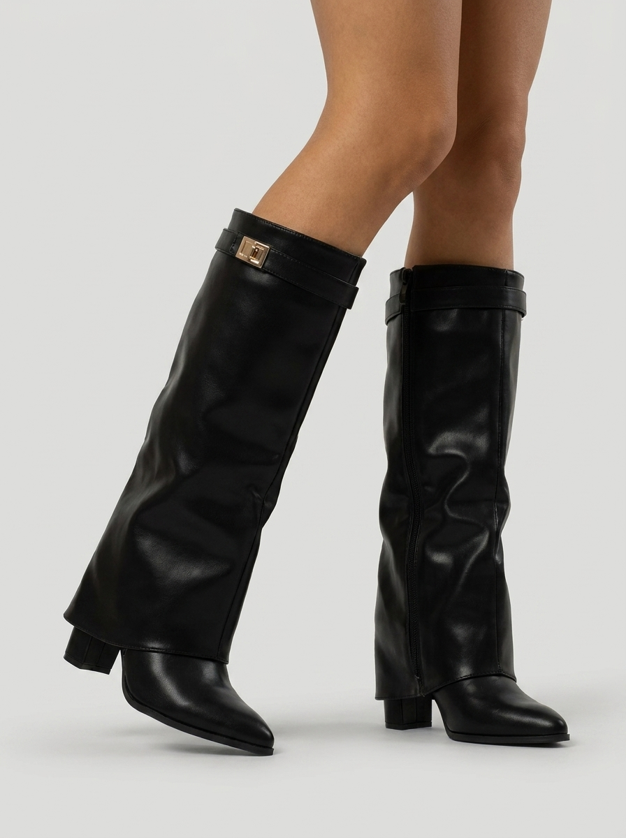 Valeria Western Buckle Boots