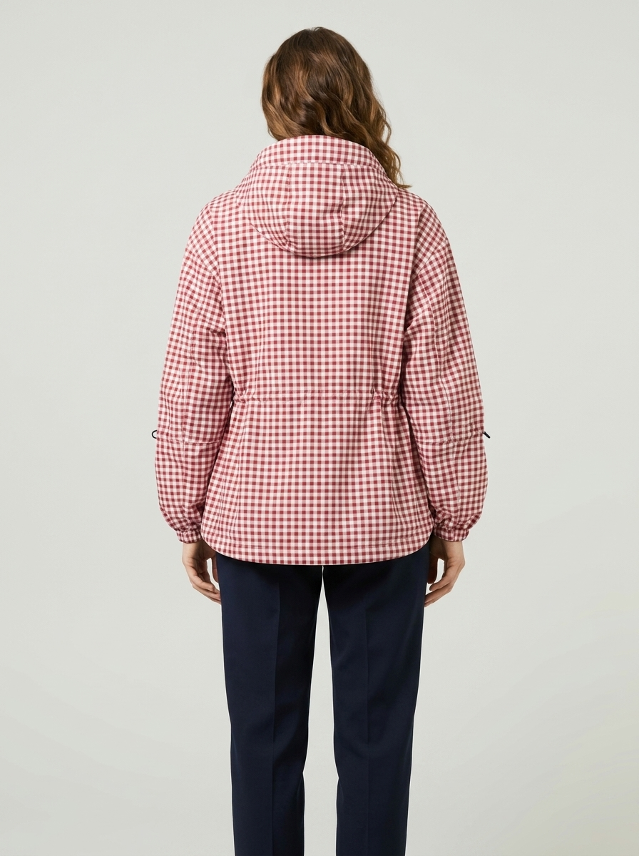 Amelia Waterproof Check Raincoat