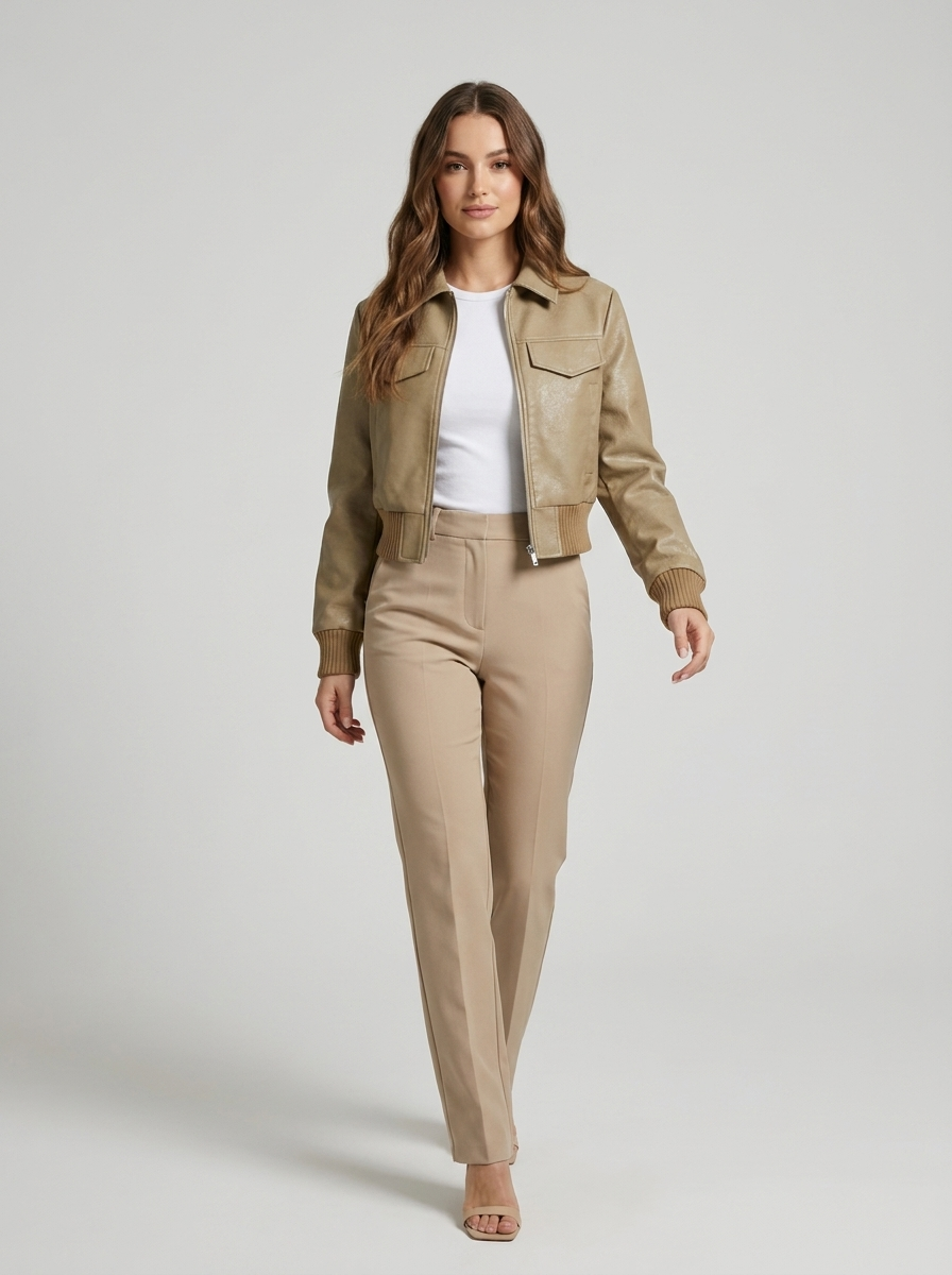 Emilia Cropped Zip Jacket