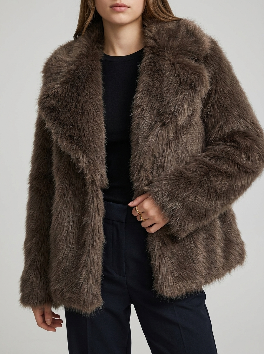 Women's Faux Fur Coat – Alessia Winter Faux Fur Jacket