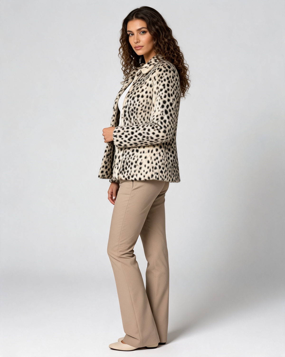 Alessia Leopard Faux Fur Jacket