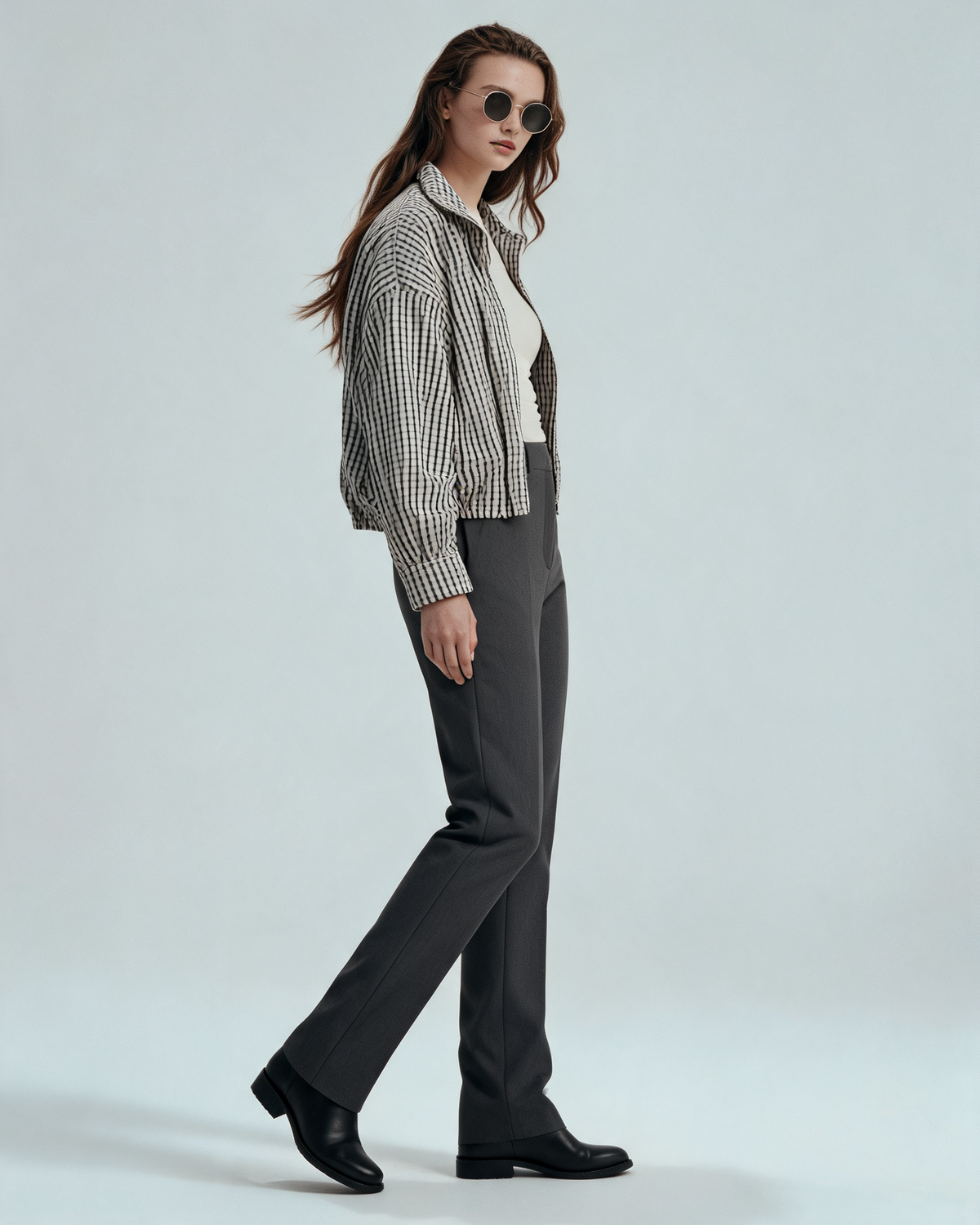 Bomber Jacket – Emilia Check Bomber Jacket