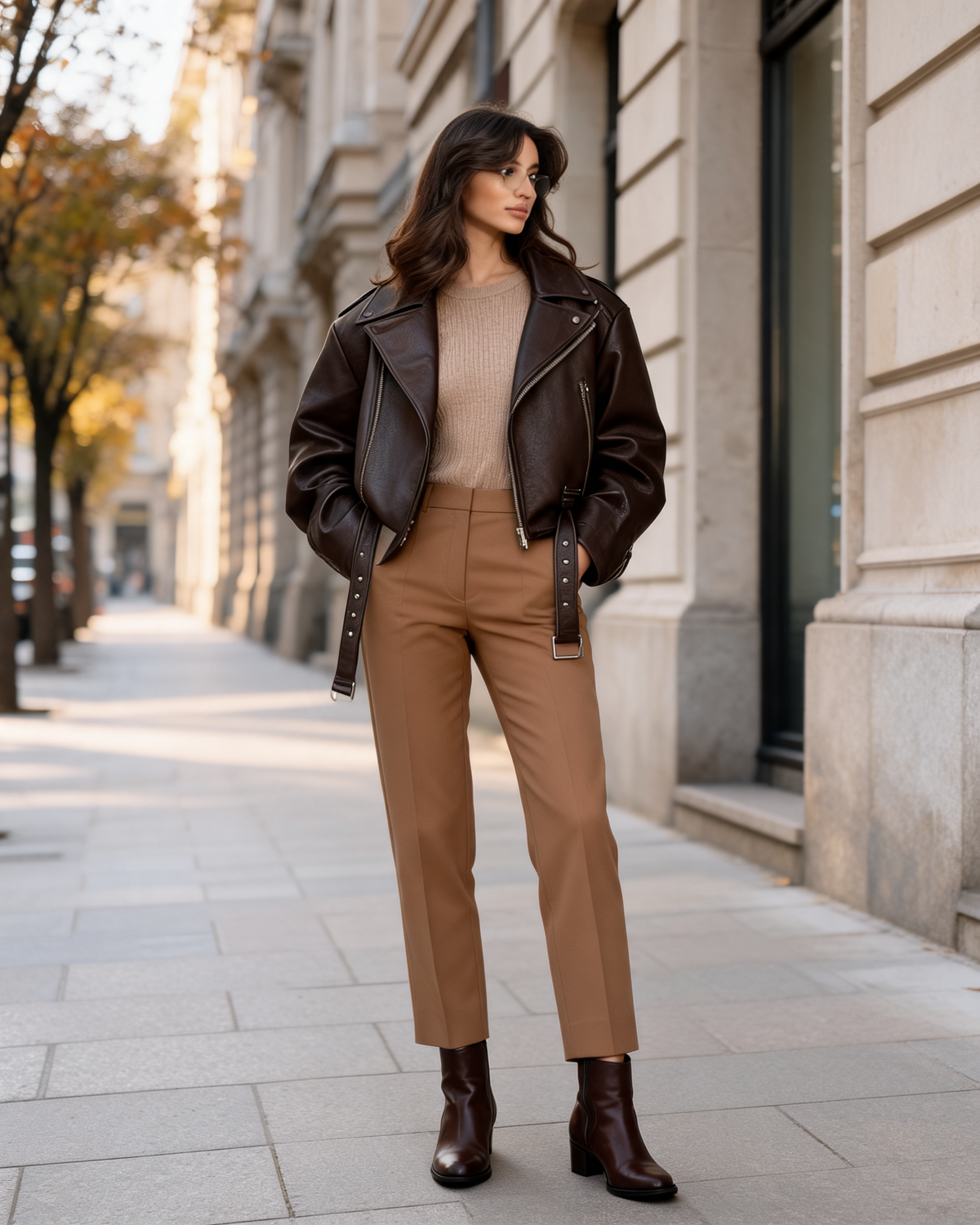Faux Leather Jacket – Regina Cropped Moto