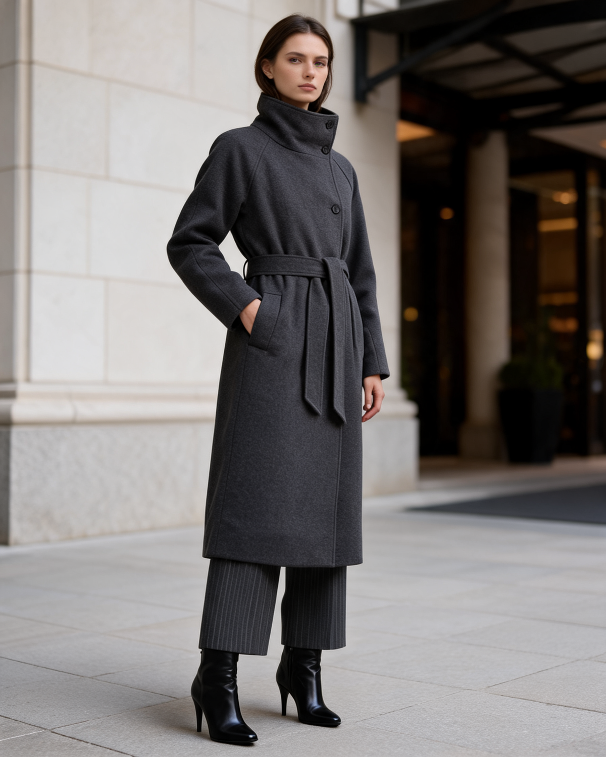 Winter Coat – Lisette Belted