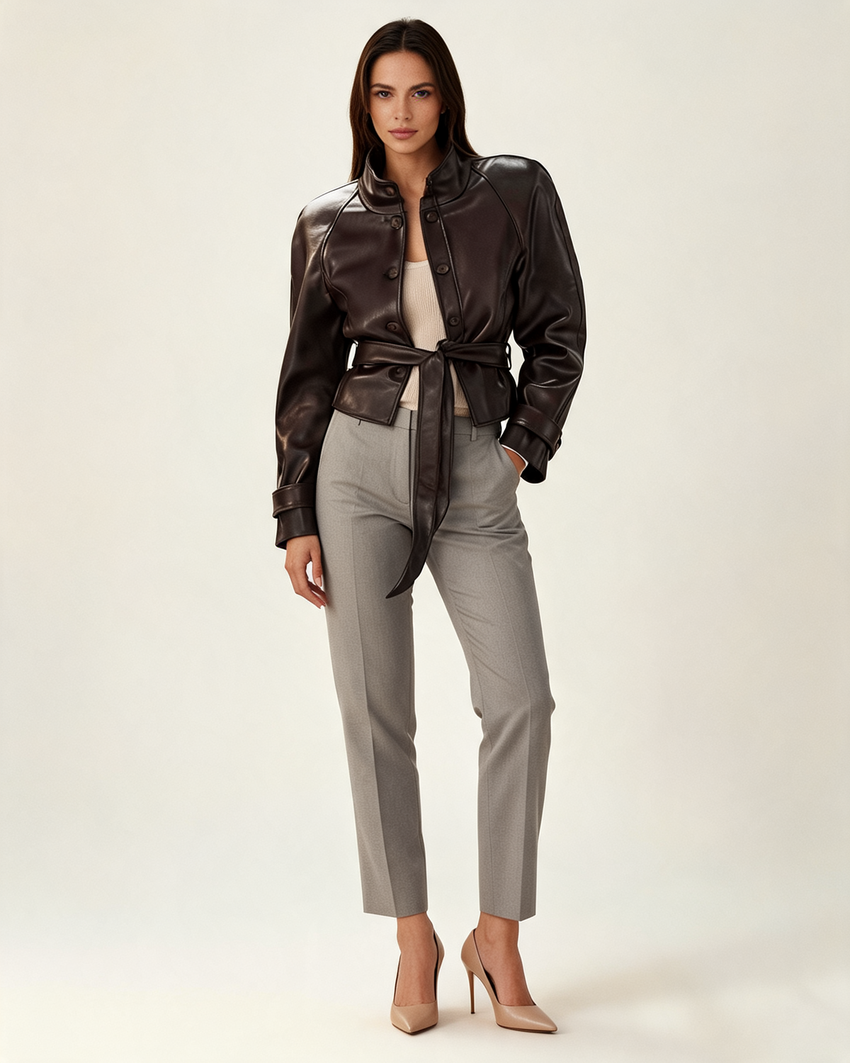 Trench Coat – Saskia Leather Effect
