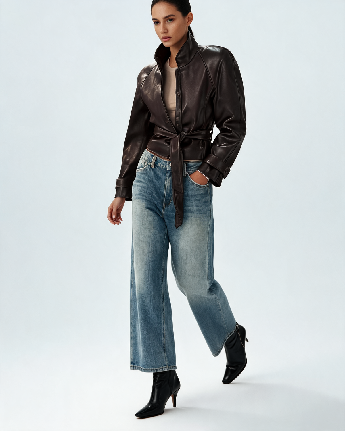 Trench Coat – Saskia Leather Effect