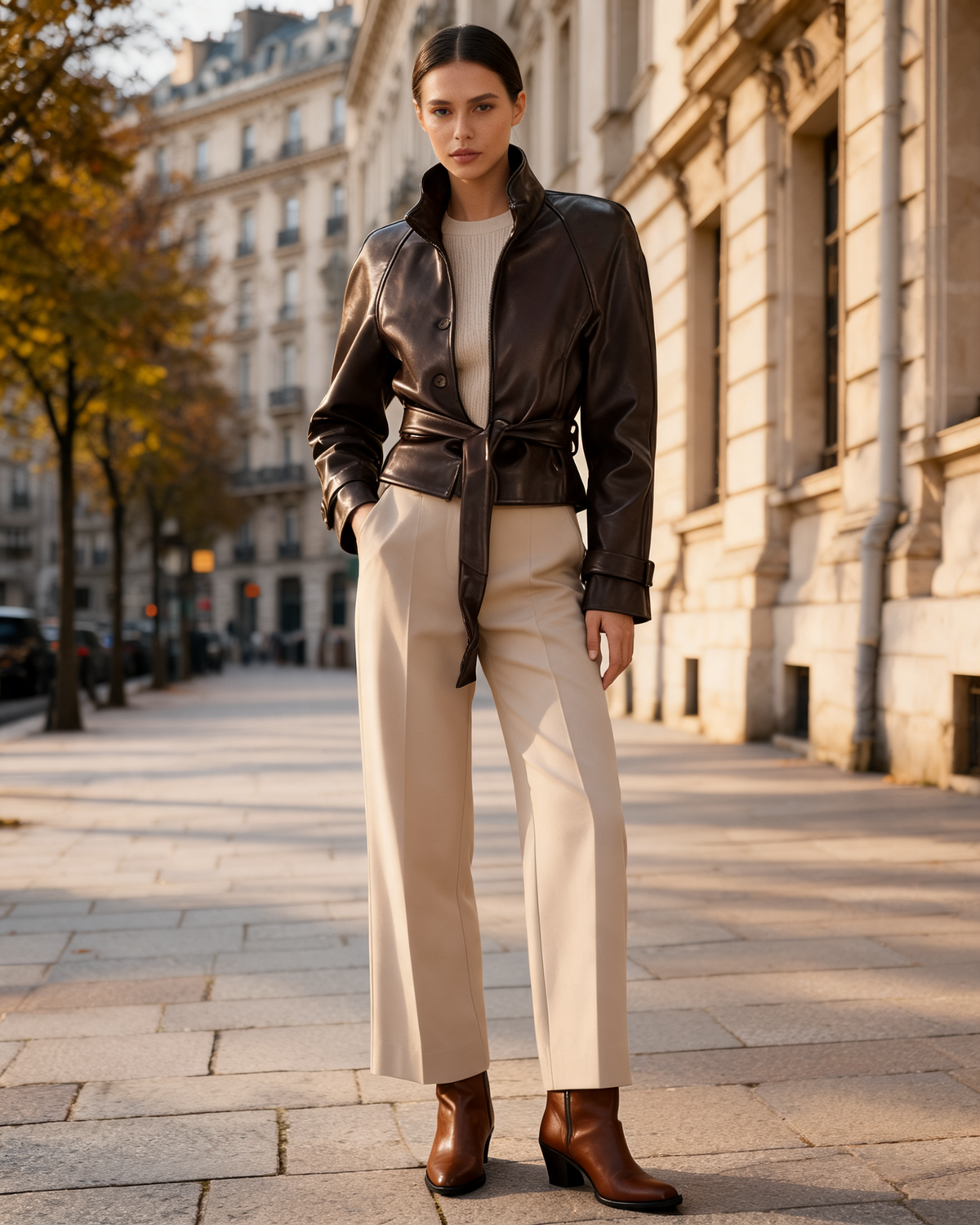 Trench Coat – Saskia Leather Effect