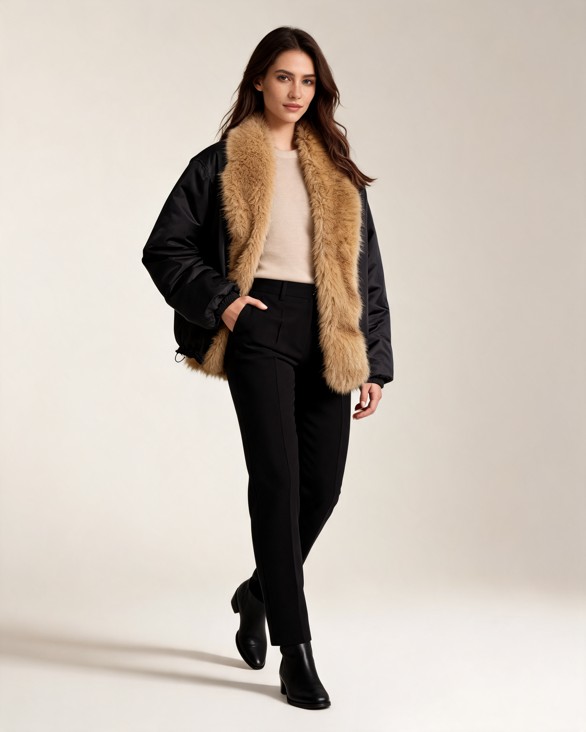 Bomber Jacket – Elowen Faux Fur