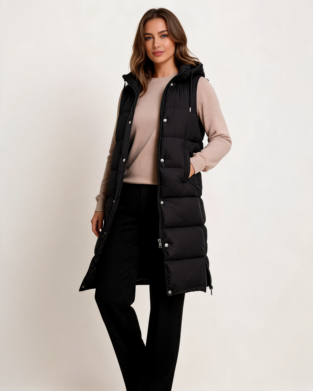 Puffer Gilet – Cosima Longline Hooded