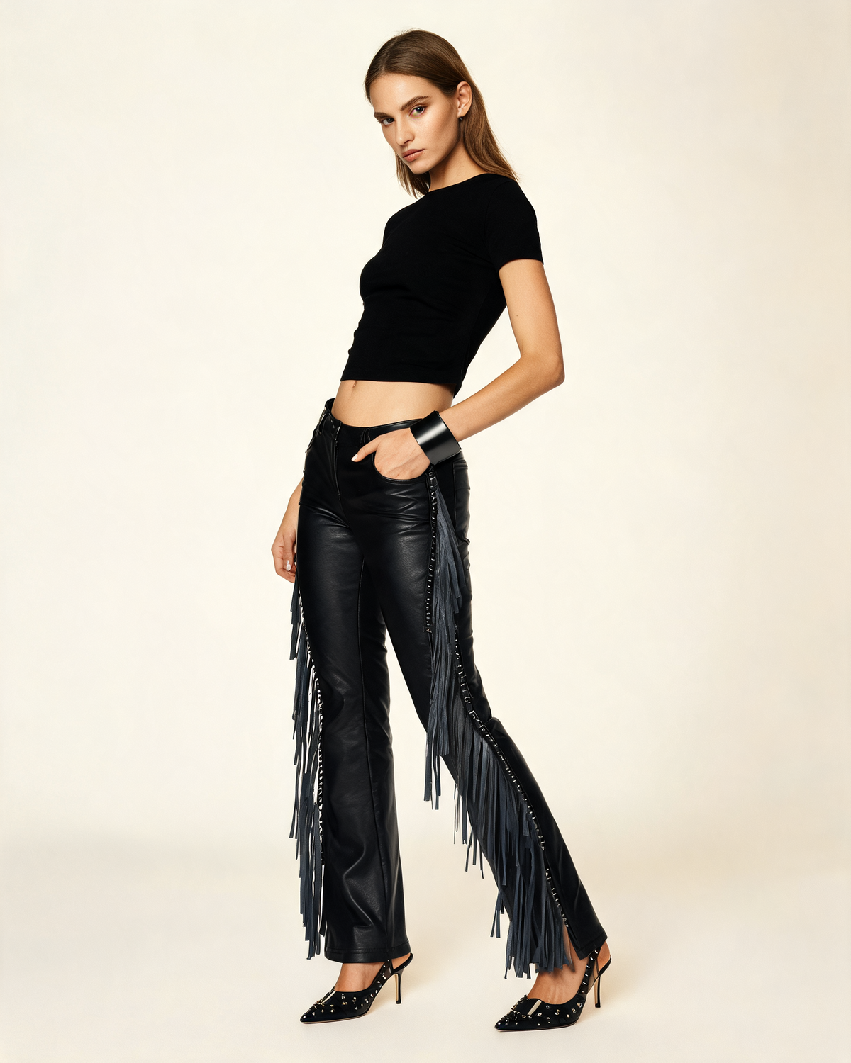 Faux Leather Trousers – Karina Fringe