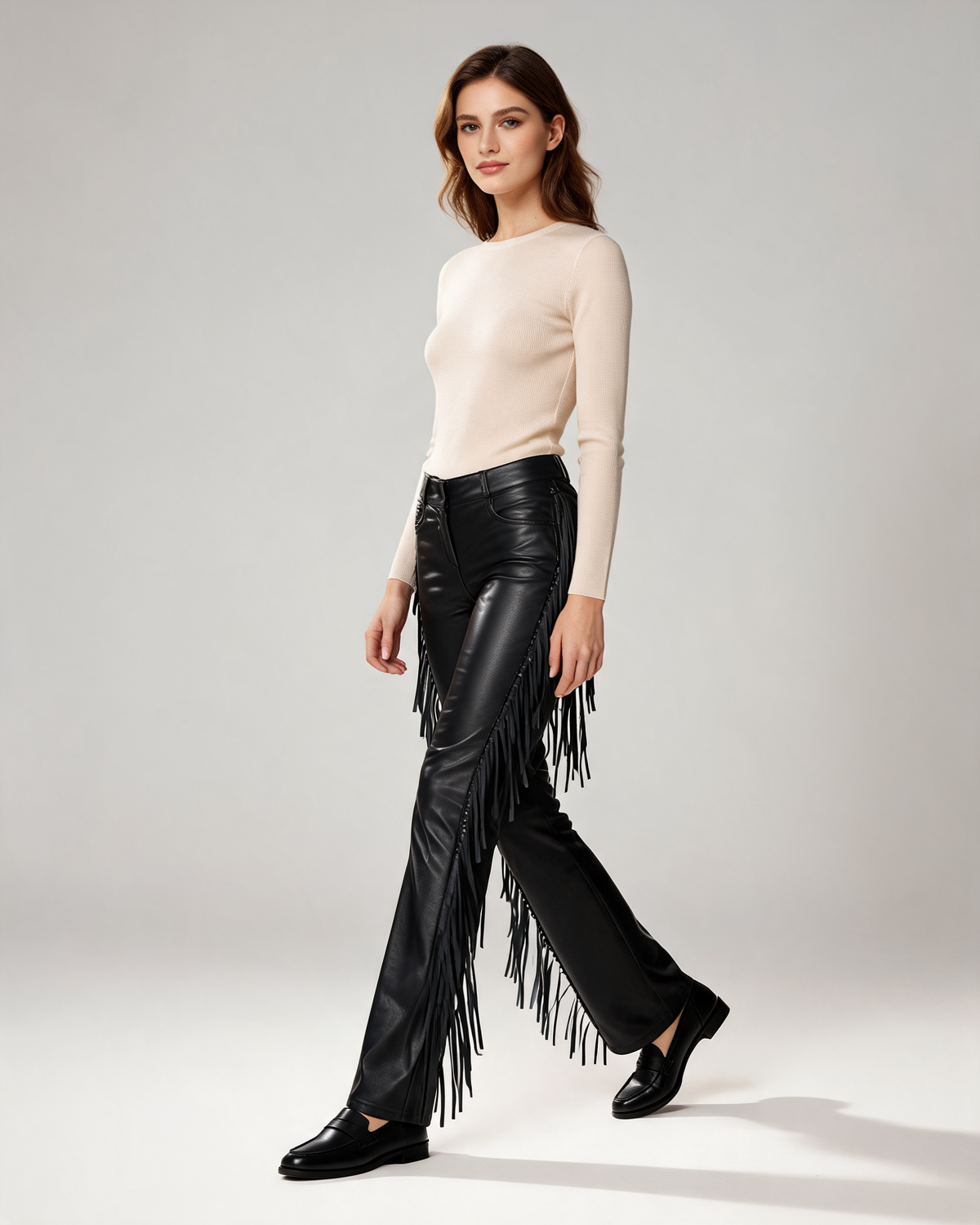 Faux Leather Trousers – Karina Fringe