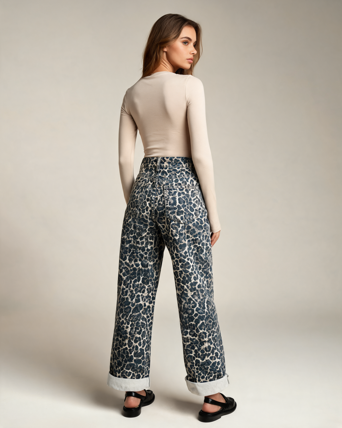 Wide Leg Jeans – Mei Leopard