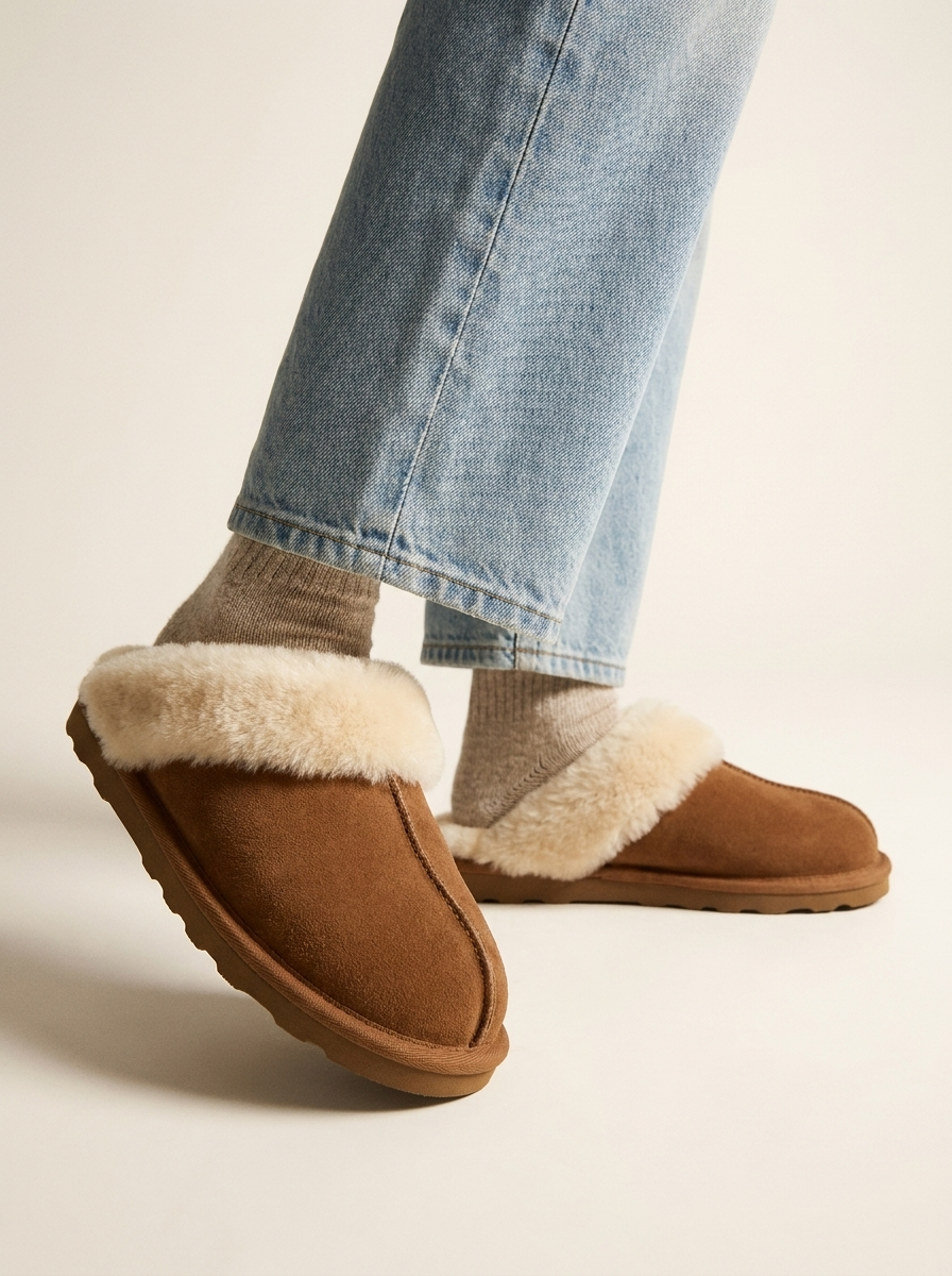 Slippers – Calista Suede Shearling