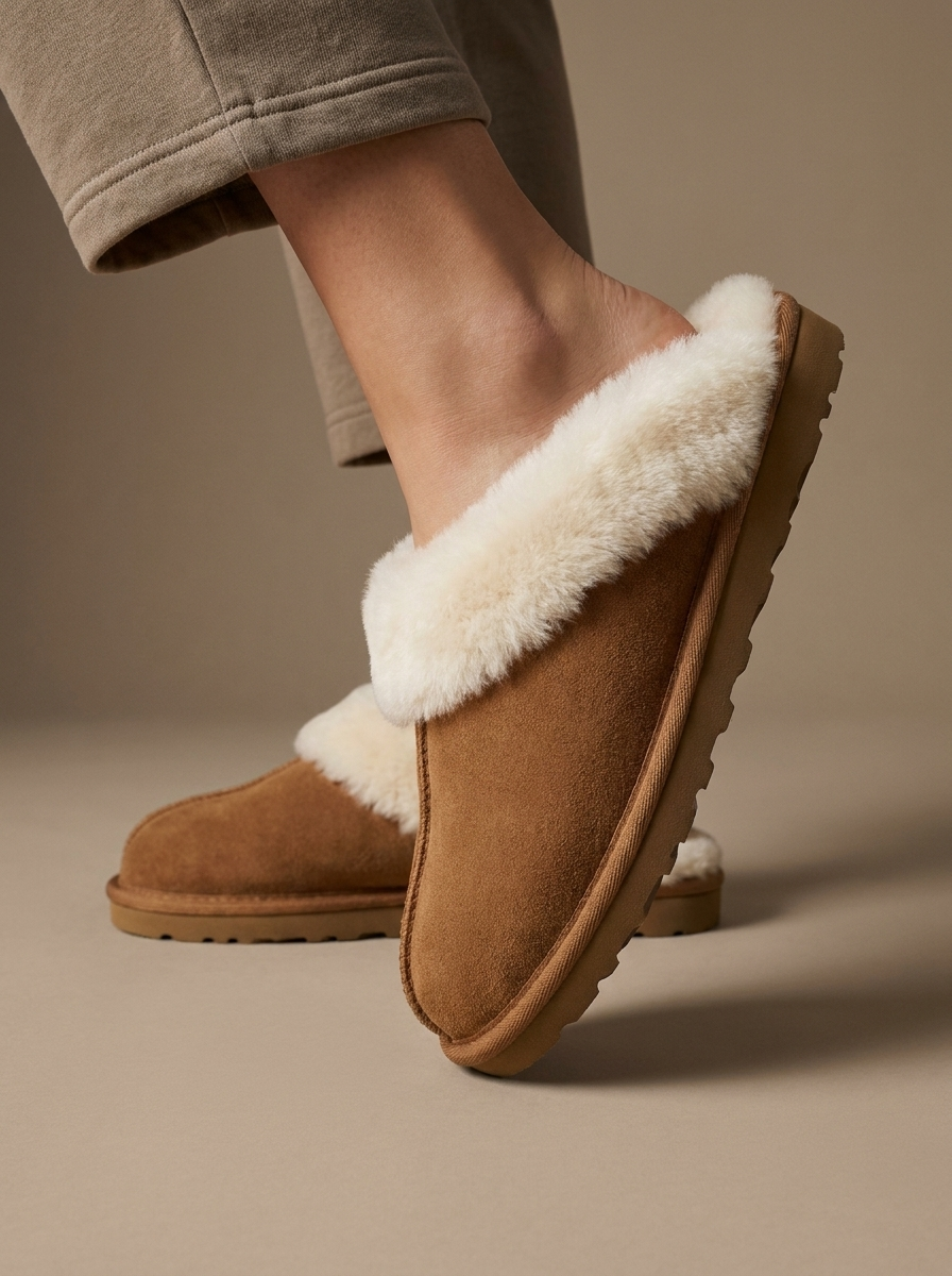 Slippers – Calista Suede Shearling