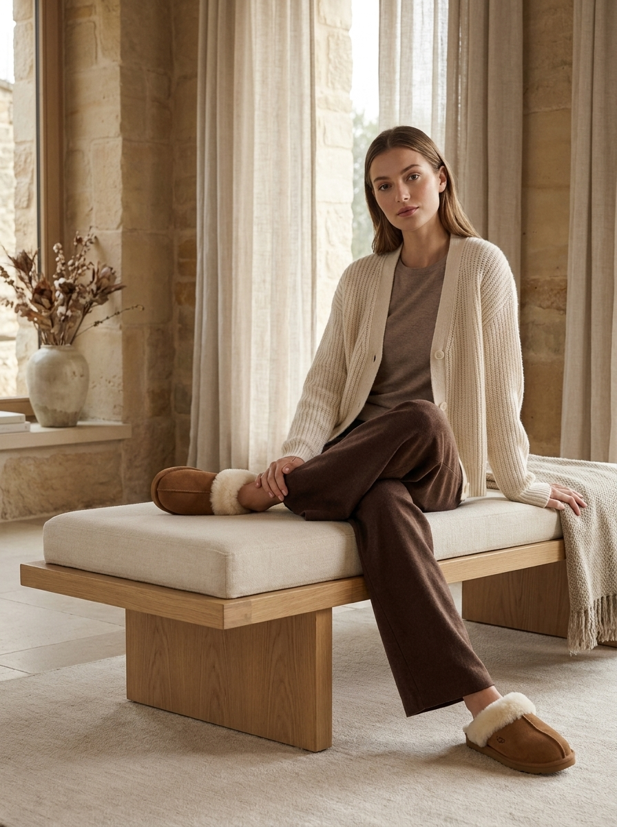 Slippers – Calista Suede Shearling