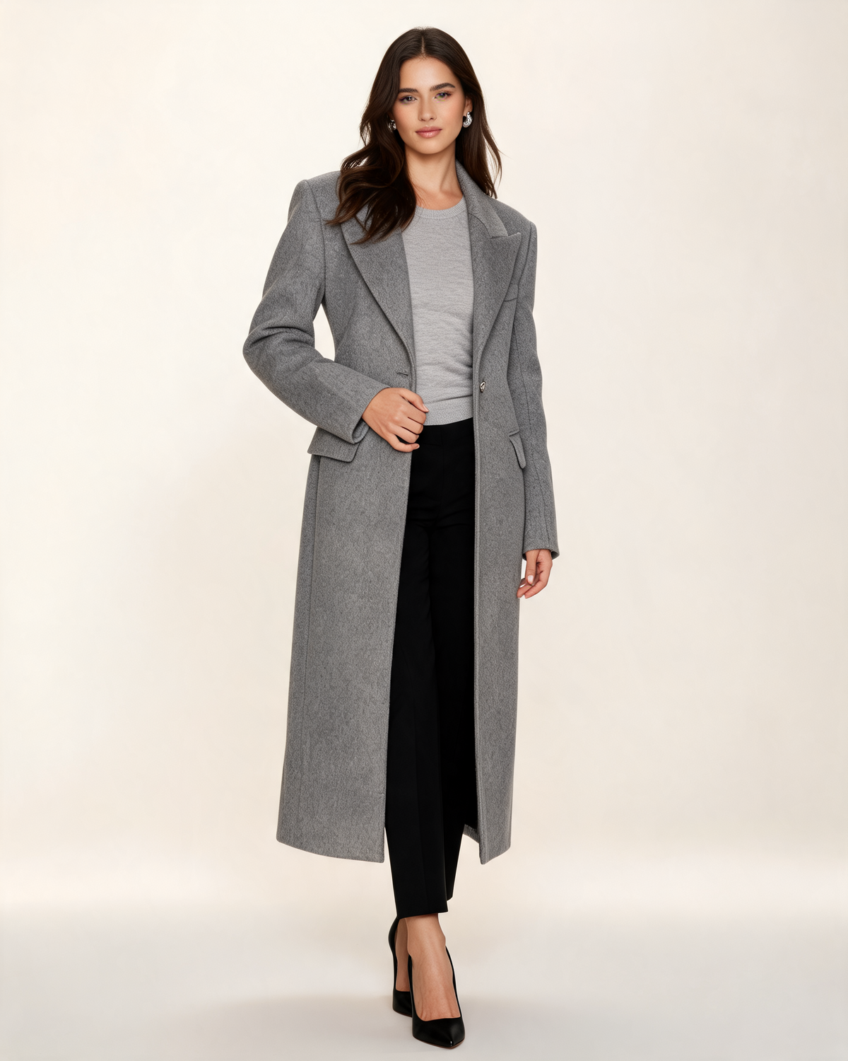 Long Coat – Mariela Button Front