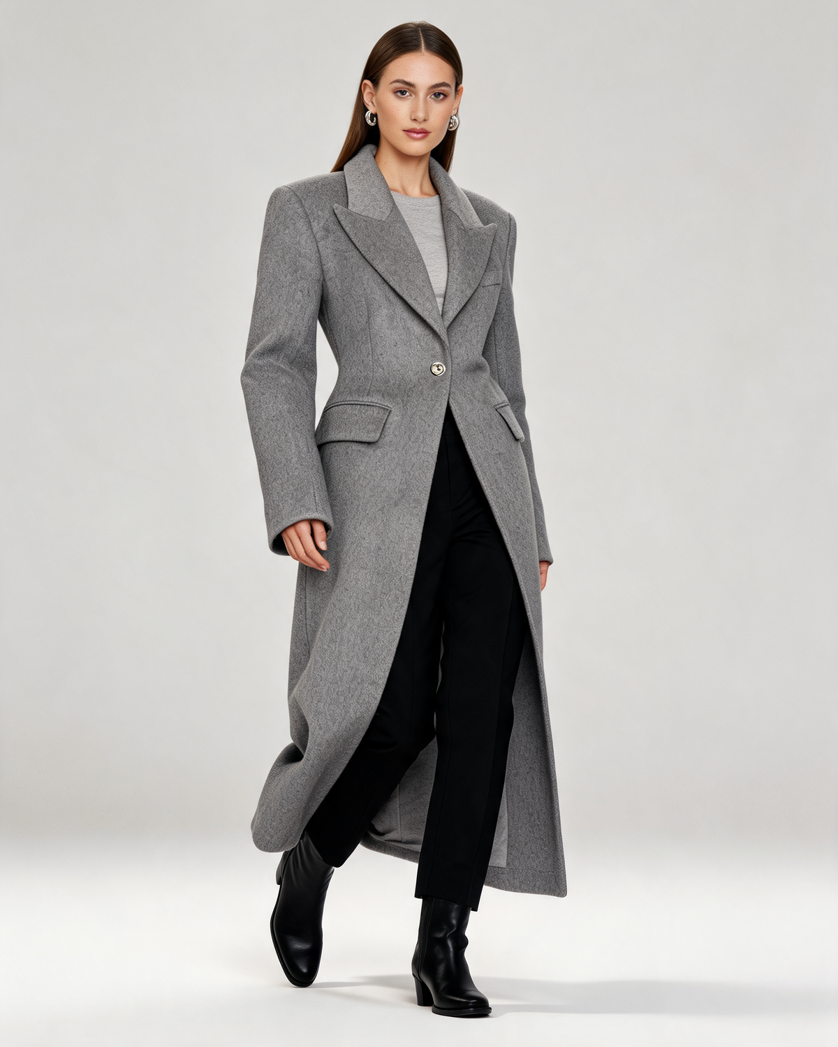 Long Coat – Mariela Button Front