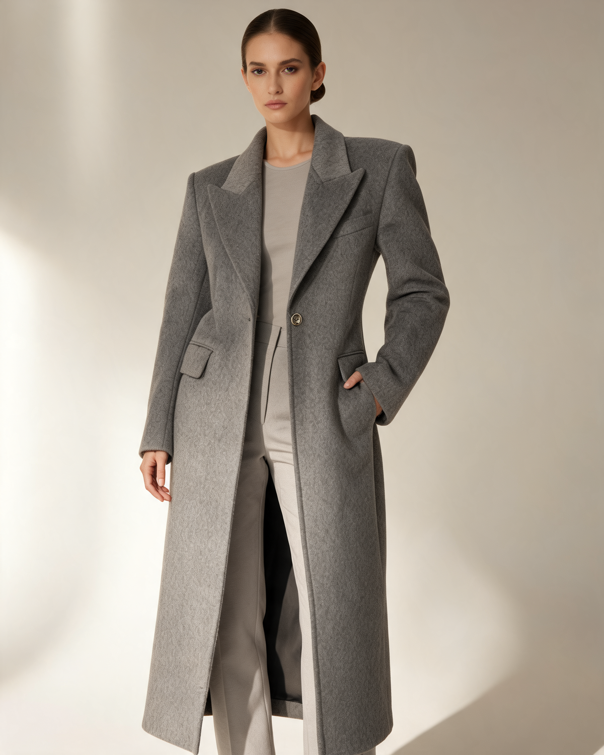 Long Coat – Mariela Button Front