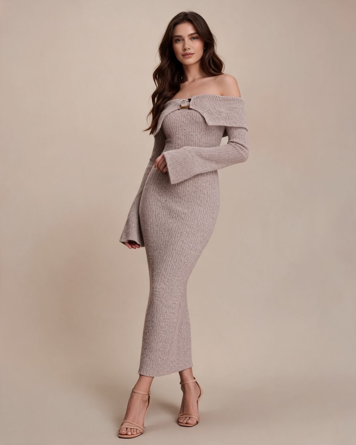 Knitted Dress – Alexandra Off Shoulder