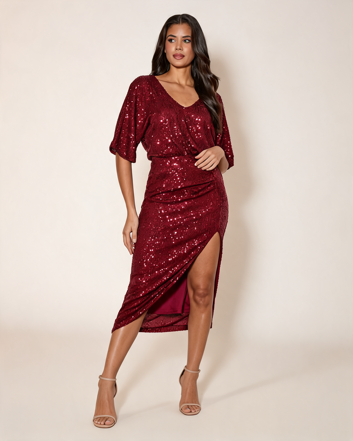 Christmas Dress – Elvira Glitter Midi