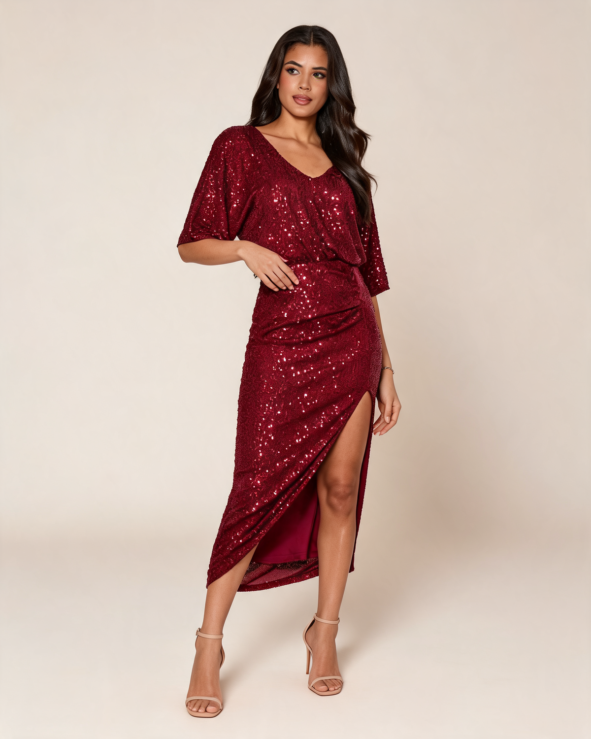 Christmas Dress – Elvira Glitter Midi