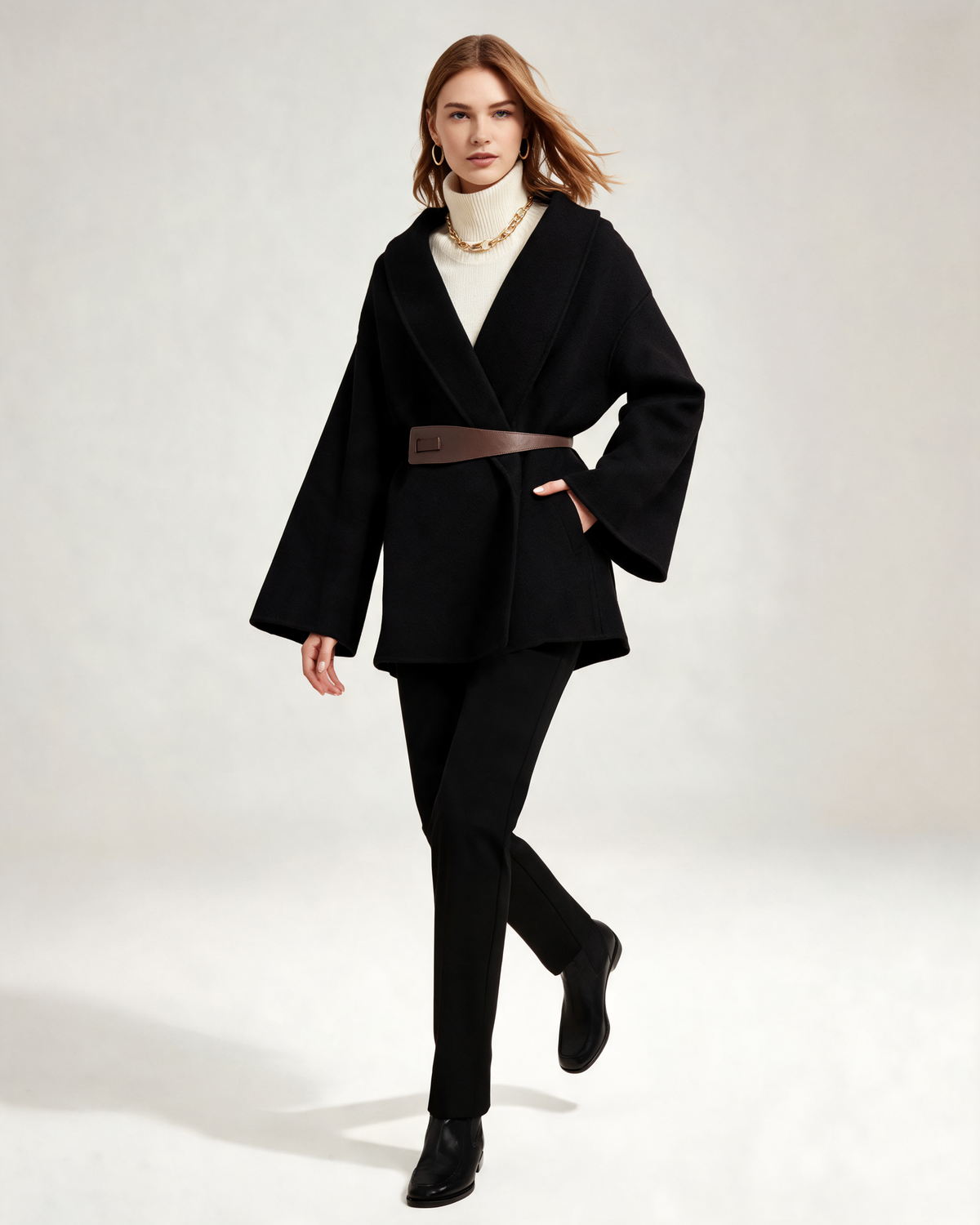 Winter Coat – Althea Belted Wrap
